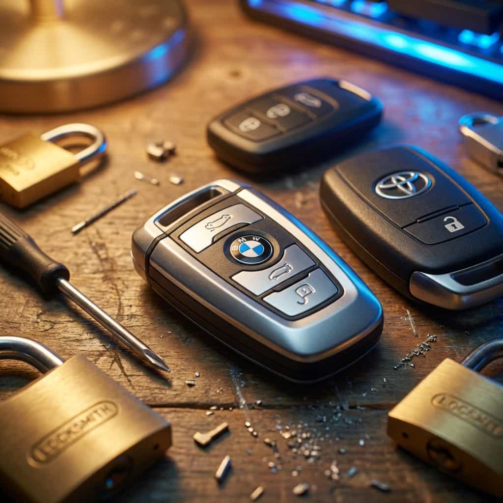 Llaves de carro con chip y controles